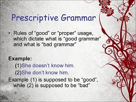 Prescriptive grammar
