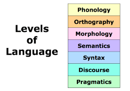 levels of linguistic language