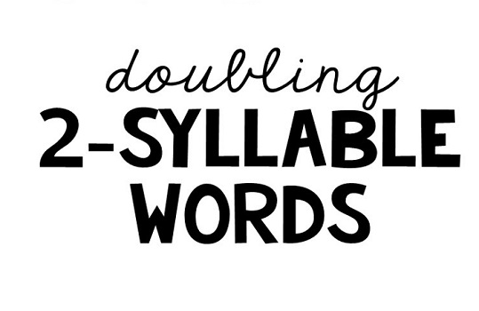 Two syllable words Classification according to number of syllables