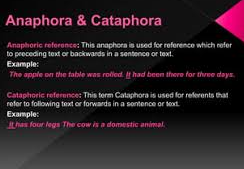 Difference between cataphora and anaphora