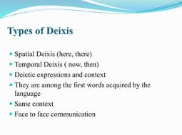 types of deixis